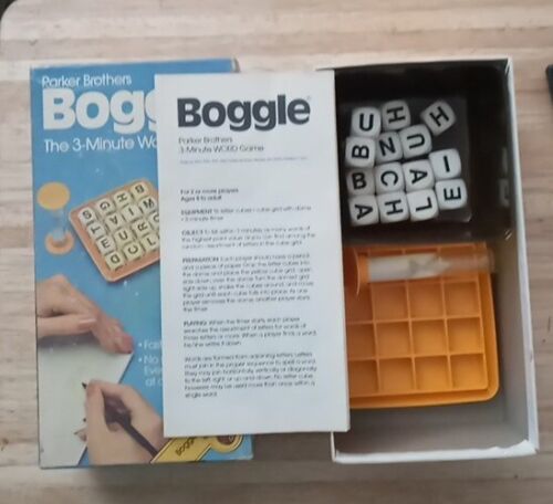 Vintage 1983 Boggle Parker Brother Game with Challenge Cube complete - Imagen 1 de 1