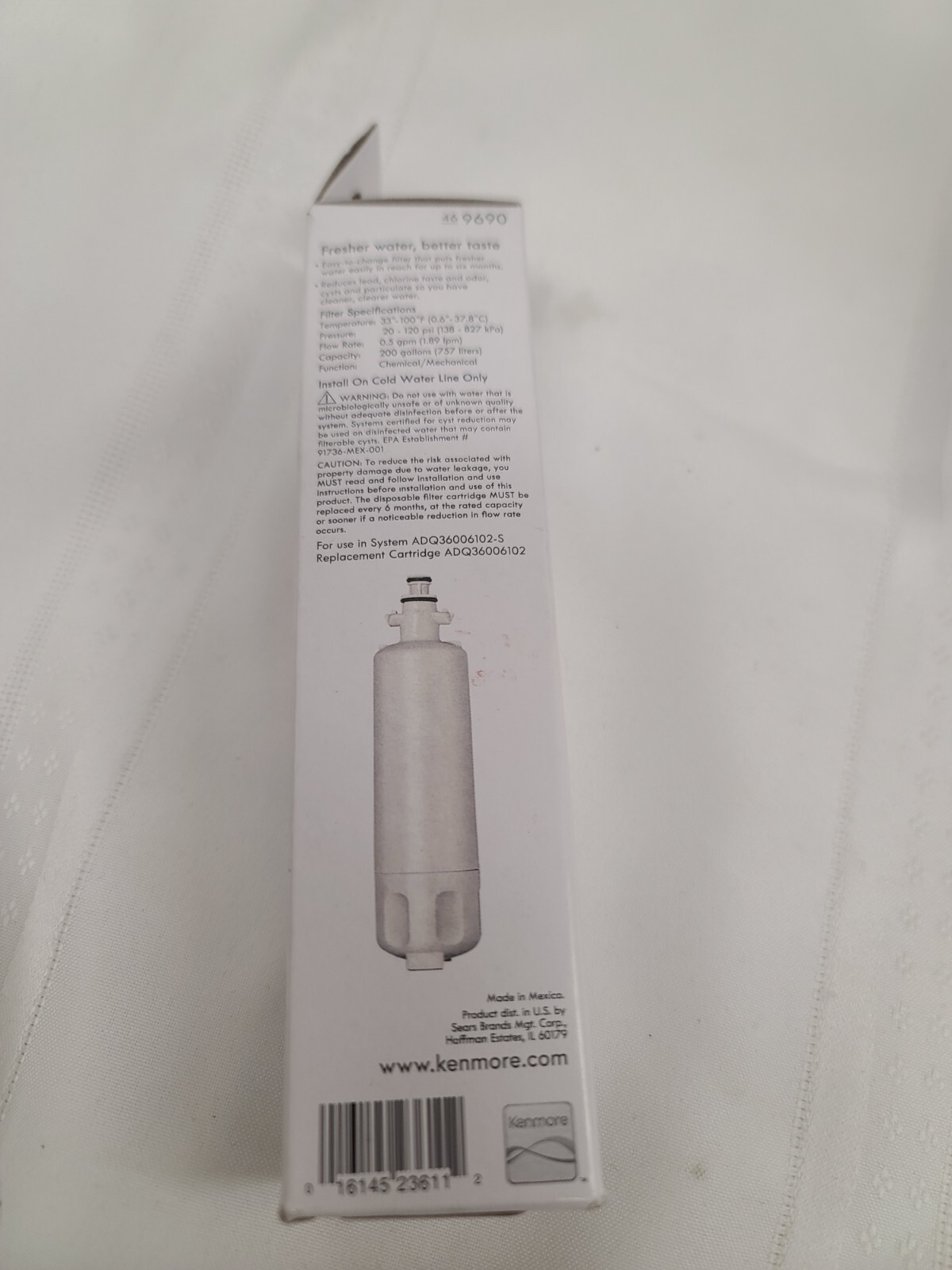 Lot 4 Genuine OEM KenmoreClear Premium Refrigerator Water Filter 46