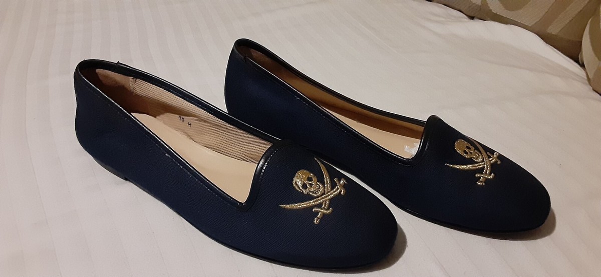 Jon Josef Size 9.5 Black Velvet Gatsby Embroidered Skull  display picture 1