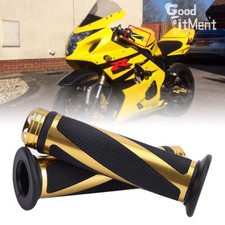 7/8" Gold Motorcycle Handlebar Grips For Suzuki GSXR 600 750 1000 Honda CBR600RR