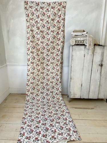 Floral fabric antique cotton chintz picotage 1830s material The Textile Trunk - Picture 2 of 10
