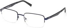 Timberland TB1787 091 Blue Metal Semi Rimless Optical Eyeglasses Frame 50-20-145