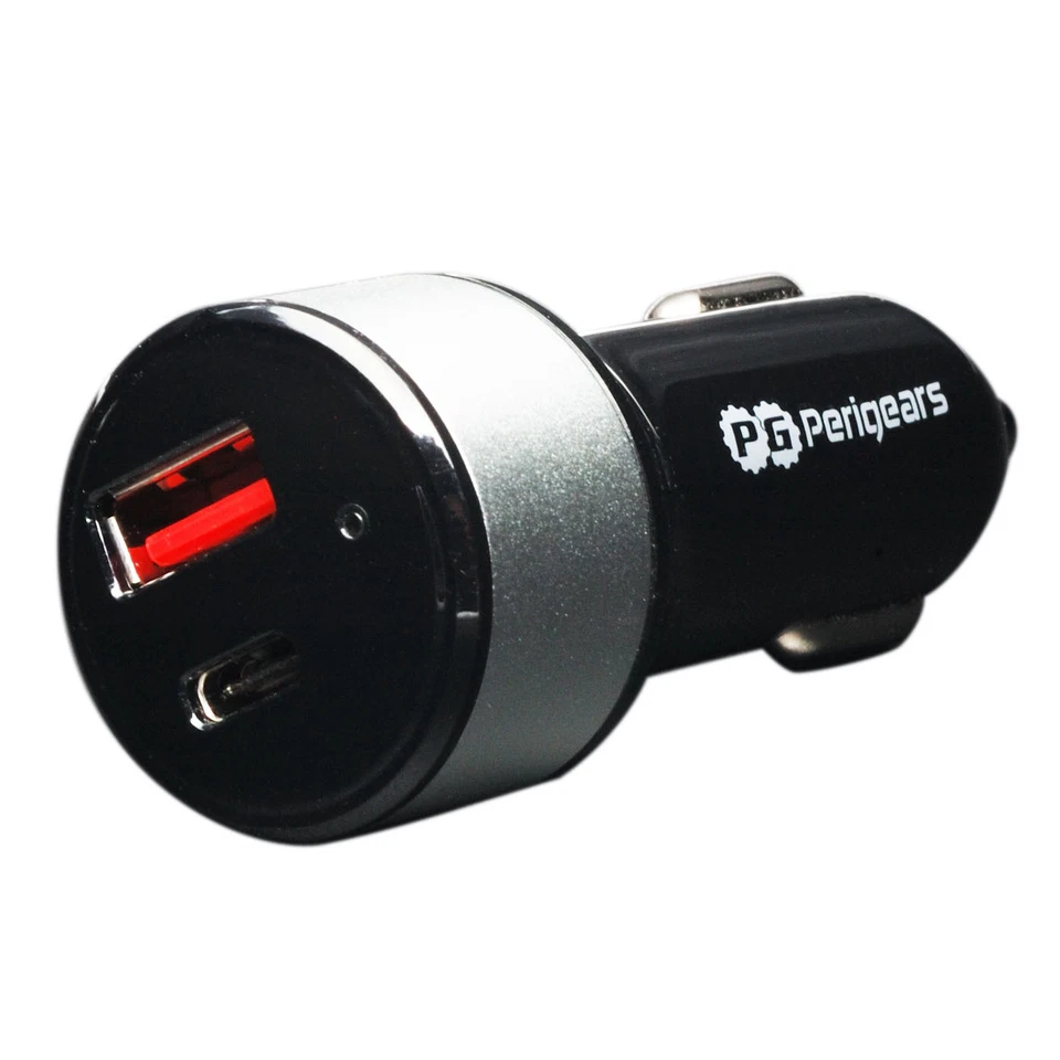 Perigears USB-C 2-Port 5V3A+5V2.4A Car Charger (Cable Included) for Smartphones - Image 3 of 4