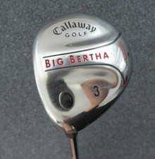 Callaway Golf BIG BERTHA 3 Fairway Wood LH Steel Uniflex Left Hand Gold Club