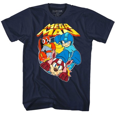Mega Man Rockman \u0026 Rush Men's T Shirt 