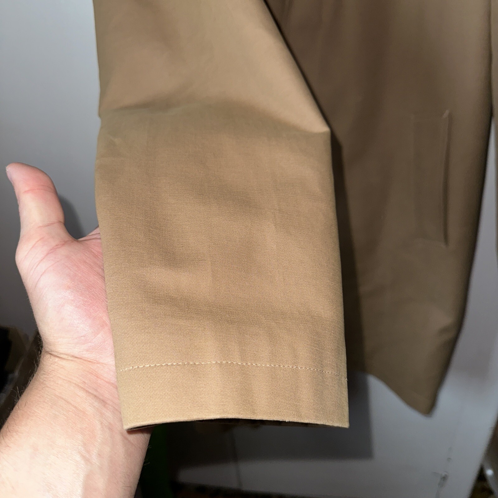 Mens BNWOT MAN By Lipsy London Brown overcoat Size Large With Hidden Buttons image 5