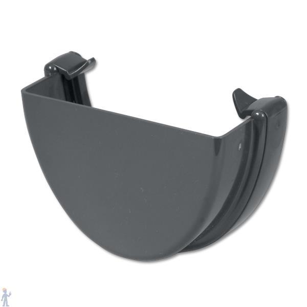 Floplast Guttering REH1GR 115mm Hi-Cap (Deepflow) - Ext Stopend - Grey