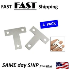 4 PACK ---- Angle Plate Corner Brace Flat T Shape Repair Bracket