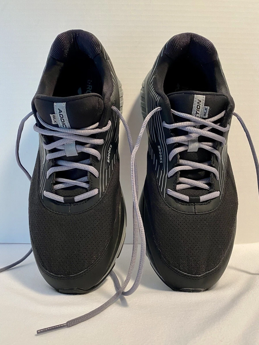 Brooks Addiction Walker Mens 14 4E Extra Wide Shoes Black Sneakers 1103194E083