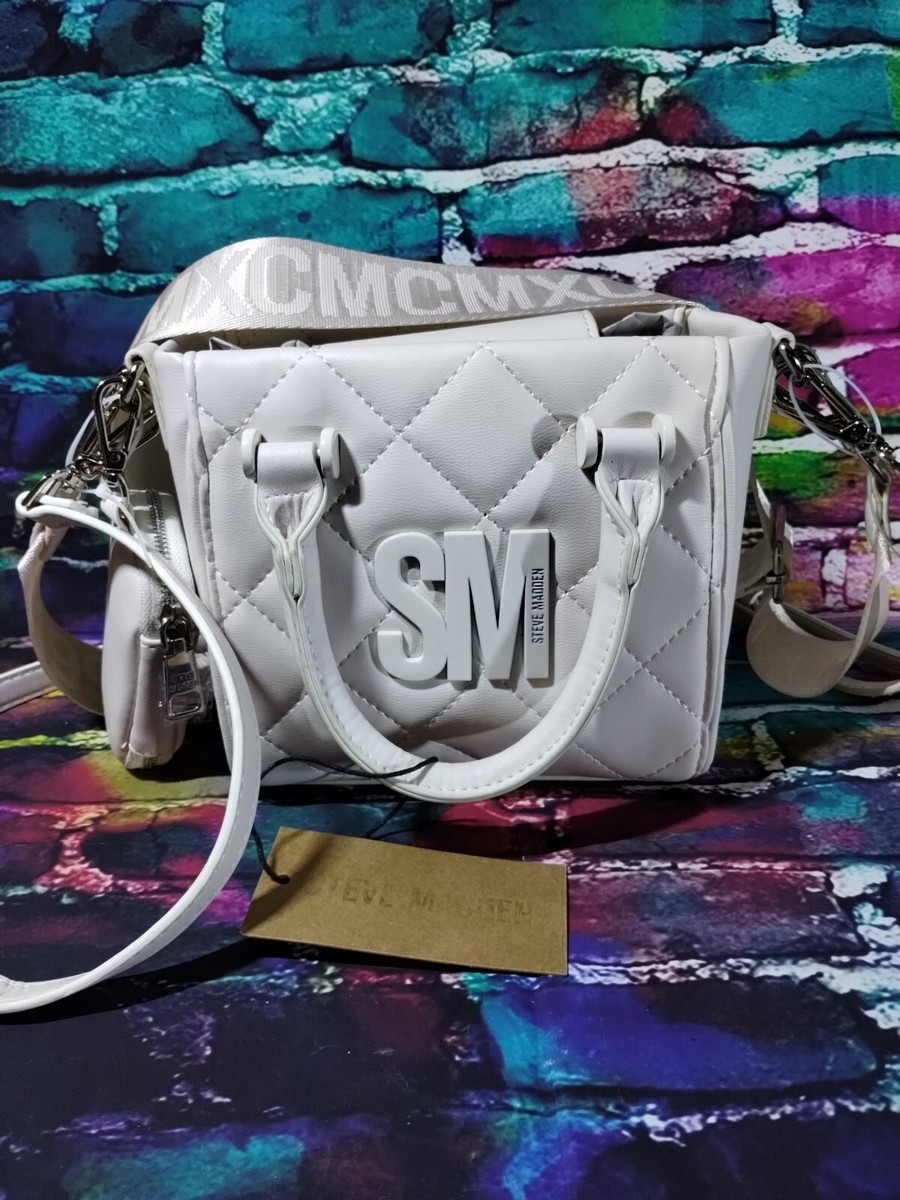 【Steve Madden】BABBI キルティング クロスボディトートバック Steve Madden BBABI Quilted Top Handle Crossbody, Black