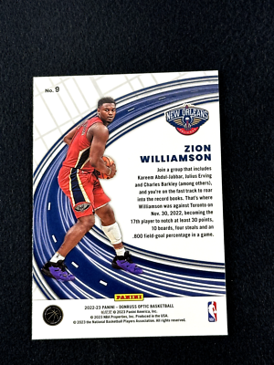 2022-23 Panini Donruss Optic ZION WILLIAMSON Express Lane Insert