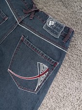 Vtg 90s Pepe Jeans London Denim Embroidered Baggy Jean Shorts Men's Size 34 Y2K