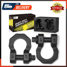 Mega D Ring Shackles 80,000 Lbs Capacity Heavy Duty 3/4” Shackle with 7/8 Pin