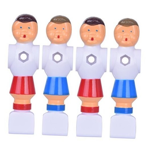 4Pcs Rod Foosball Soccer Table Football Men Player Replacement Parts(Red+Blue)
