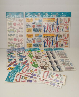 15 Vintage Frances Meyer FMI Sticker Packs Lot Unused Music People Wedding More