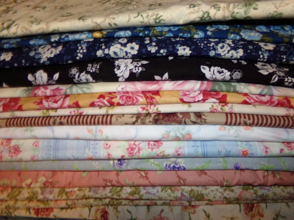 ROSES flower FLORAL garden SPRING Cotton quilt FABRIC U-Pick 1/2 yd BTHY