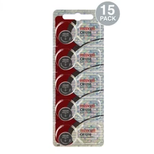 Maxell CR1216 3V Lithium Coin Cell Batteries (15 Count) - Tracking Included!