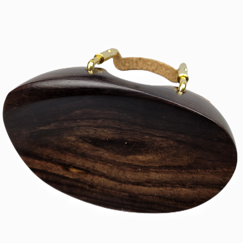 Natural ebony Violin chinrest,Center shape,4/4 Violin Chin Rest With Clamp Cork - Afbeelding 1 van 5