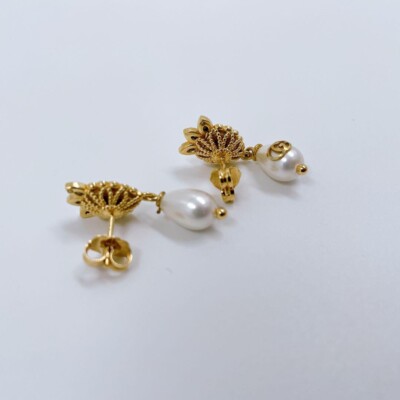 Gucci GG Double G Earrings with Red Heart, Crystal, and Faux Pearl