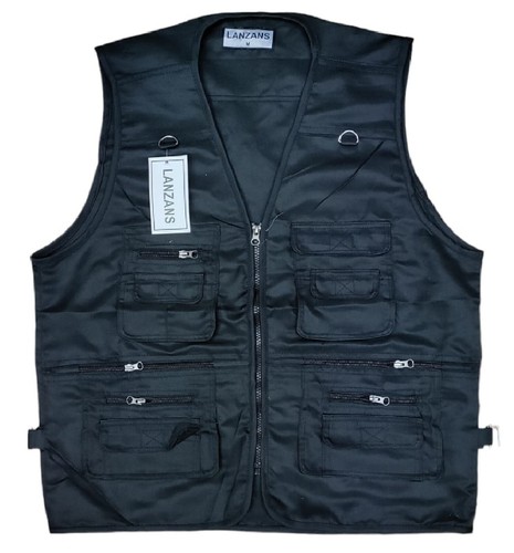 Mens Waistcoat Jacket Multi Pocket Vest Camping Hiking Hunting Fisherman Vest - Picture 9 of 10