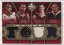 2009 SP Game Used Fabric Foursomes Level 1 Thaddeus Young Marreese Speights fm0