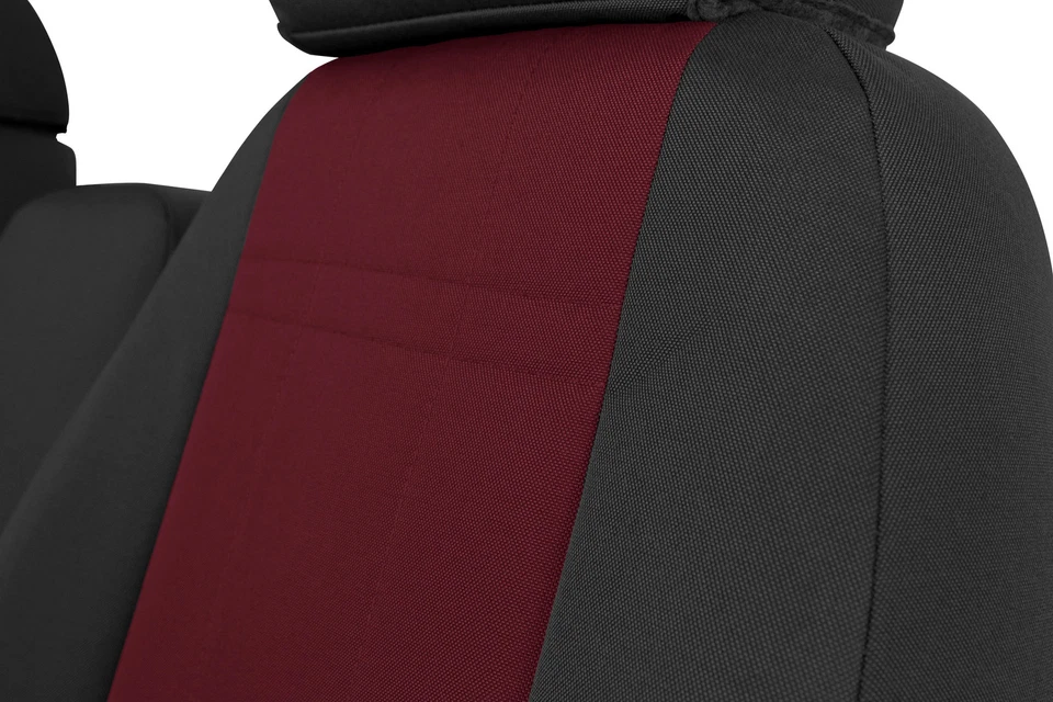 For Pontiac Montana 99-05 Cordura 2nd Row Burgandy & Black Custom Seat Covers — 第 2/3 张图片