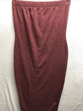 The Curve Sweater Dress Size 1X Strapless Maroon Curvy