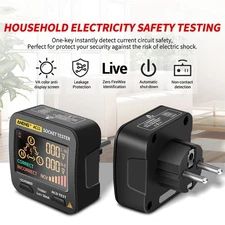 4-Plug Optional AC11 Socket Tester Digital Display Voltage Test Checker Detector