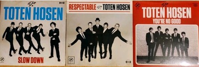 Die Toten Hosen 3 Singles Mersey Beat NEU  Respectable Slow Down You're no good