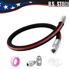 1/2 x 40 in NPT Air Compressor Jumper Hose, 700 PSI, 428&deg;F | 3-Layer Rubber-Stee
