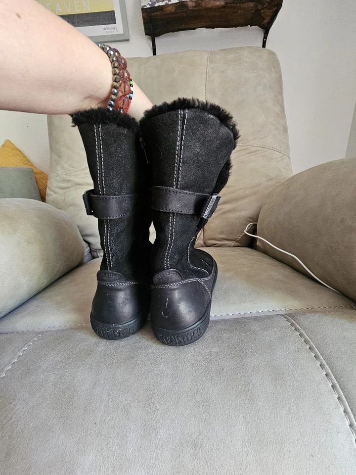 Birkenstock Woodbury Black Suede Warm Fur Boots SZ EU 39 US 8.5 - Image 4 of 4