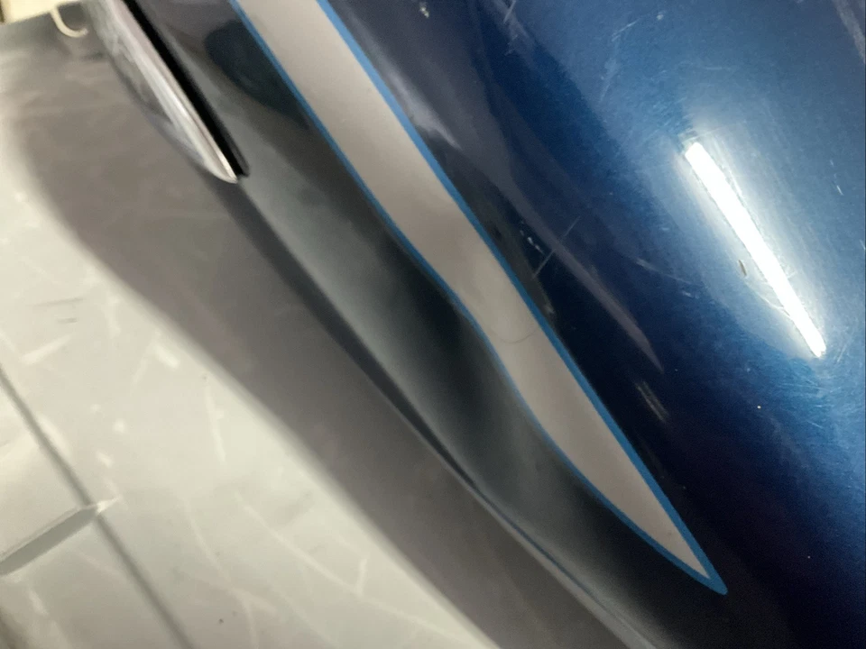 Harley 1999 azul izquierda FLSTS Heritage Springer Softail tanque lateral plano Foto 3 de 4