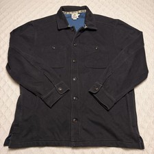 Surf Pendleton Shirt Jacket Shacket Mens XL Slate black Chambray Lined  Coat