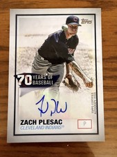 2021 Topps Series 1 70 Years of Baseball Autograph Zach Plesac Indians #70YA-ZP 