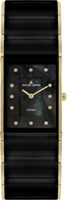 Jacques Lemans - Dublin Ceramic Perlmutt schw/g. 24mm - 1-1940J - Damenuhren