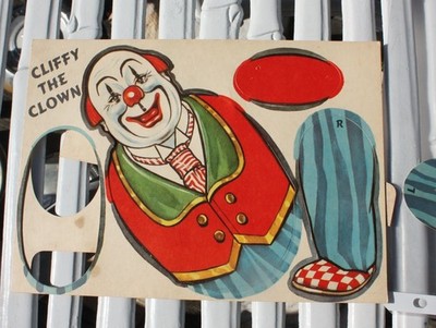 Snickers Promo Super Circus Cliffy the Clown Articulated Puppet 1950s Marionette