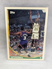Gary Payton Card - Topps 1993/94 - #155 NBA Trading Card Seattle Supersonics