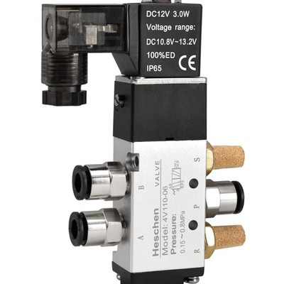 Elektrisches pneumatisches Magnetventil 4V110-06 24VDC 5 Wege PT1/8