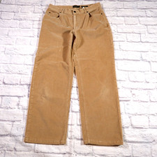 Eddie Bauer Natural Fit Light Brown Cotton Blend Corduroy Womens Pants Sz 10
