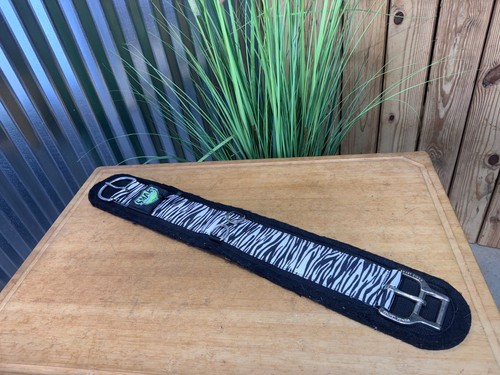 Weaver Smart Cinch Black Felt Zebra Print Western Horse Cinch Girth ~32"