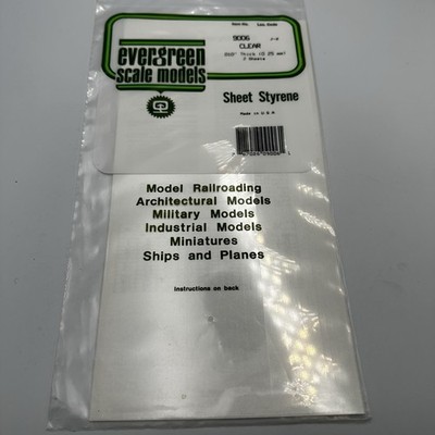 Evergreen Scale Models Clear Sheet .010 x 6 x 12 Pack Of 3 (EVG9006) - New