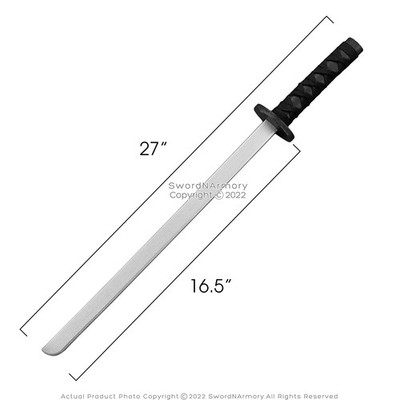27” Mini-Katana Black Wooden Samurai Ninja Short Sword Knife Prop