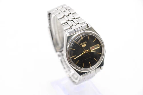 F Vintage Gents Automatic Watch Seiko 5 7009-3140 Running Keeps Time Day/Date