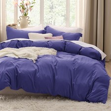 Skipper Blue Duvet Cover King Size - 3 Pieces Prewashed Cotton-Like Polyester E
