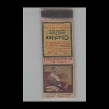 1930s Matchbook Cover Diamond Quality Fred Amend Co Chuckles Good Candy Chicago