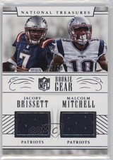 2016 Panini National Treasures 28/99 Jacoby Brissett Malcolm Mitchell #10 go9