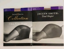 Jaclyn Smith 2 Pairs Shaping Pantyhose Sz B Soft Beige  Honey Sheer Toe NOS