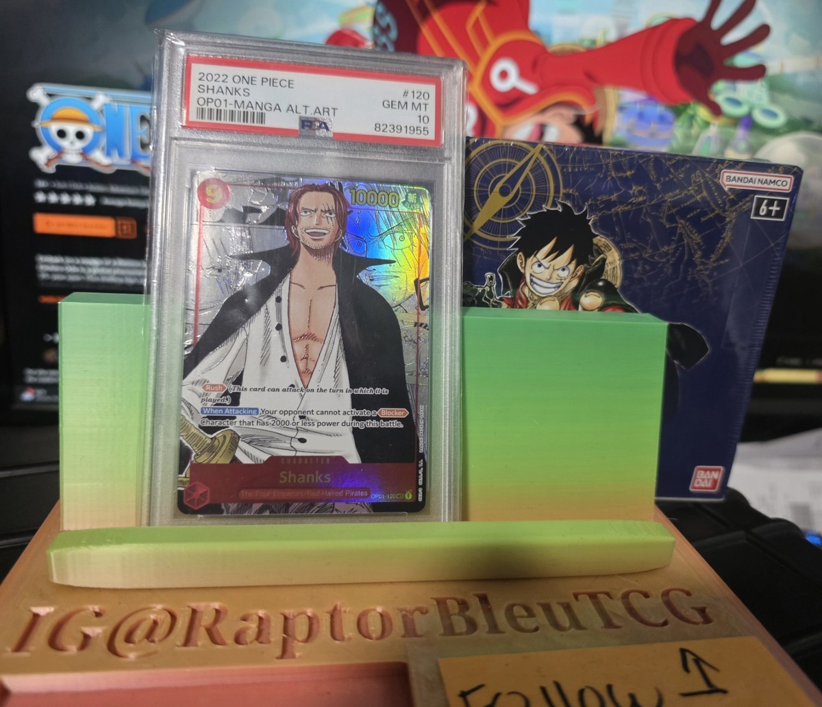 Shanks Manga OP01-120 PSA 10 GEM MINT One Piece Romance Dawn