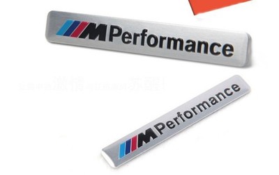 2 X M-PERFORMANCE ALU AUFKLEBER BADGE