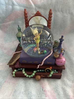 Vintage Retired Disney Store Tinkerbell Peter Pan Jewelry Music Box Fairies